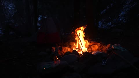 Night by the tent